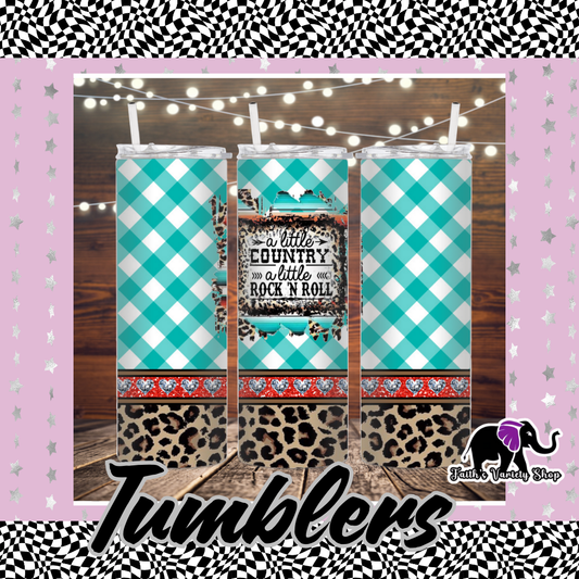 A Little Country and Rock and Roll 20oz Tumbler