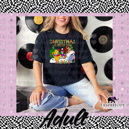 Christmas Sweeter Than Hunny Adult Shirt
