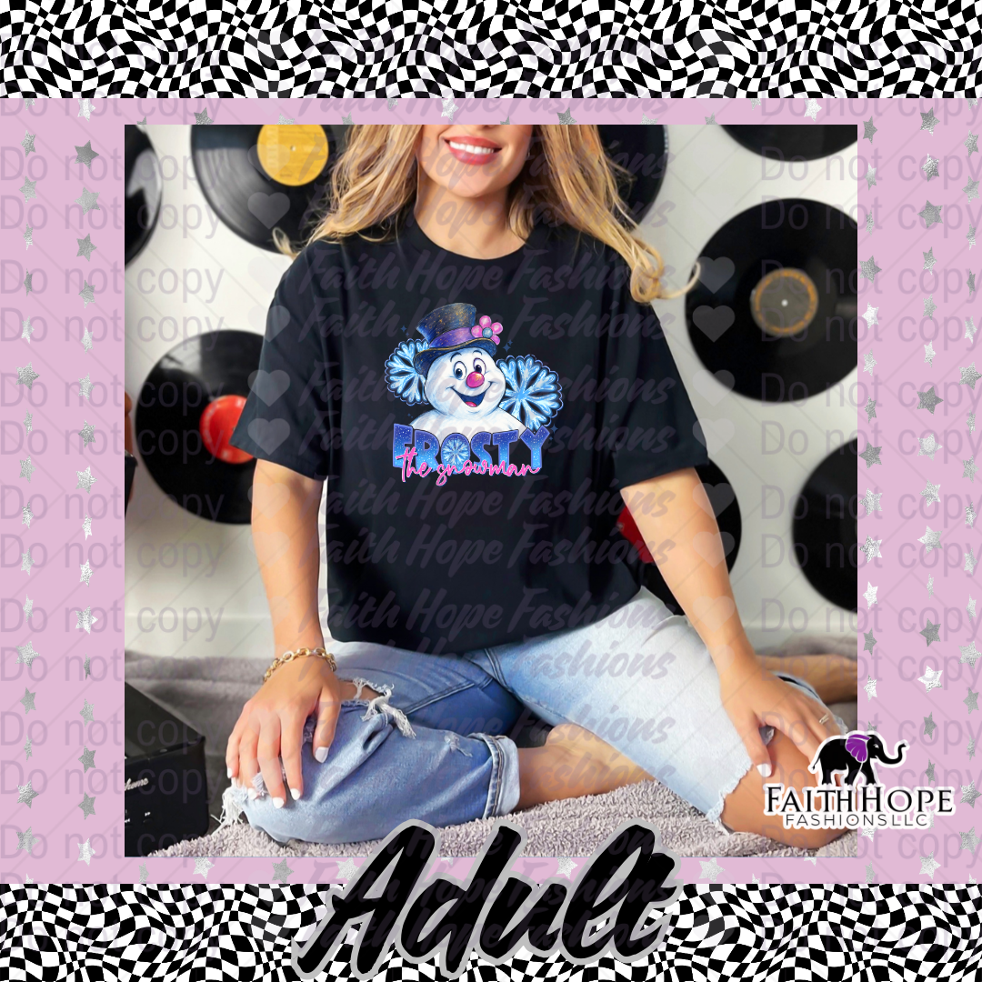 Snowman Frosty Adult Shirt