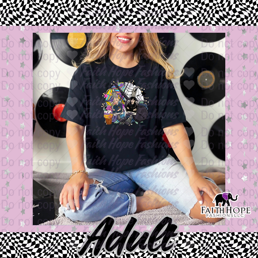 Wdnsday Cartoon Adult Shirt