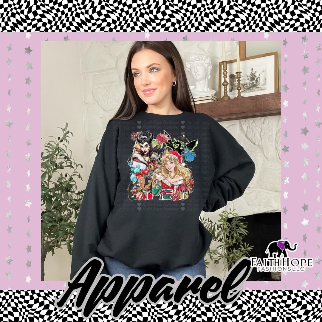 Aurora Christmas Polaroid Adult Sweater