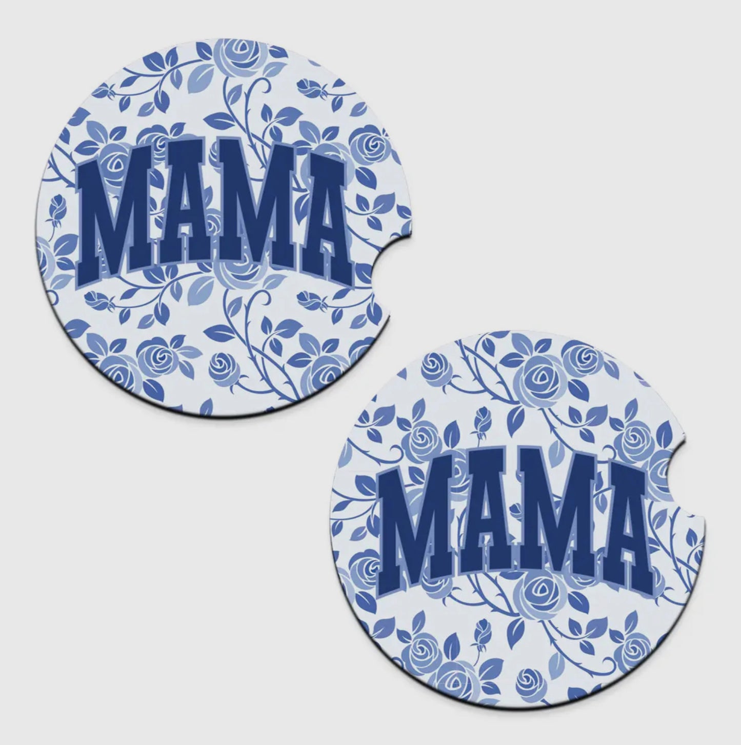 Mama Blue Floral Car coasters