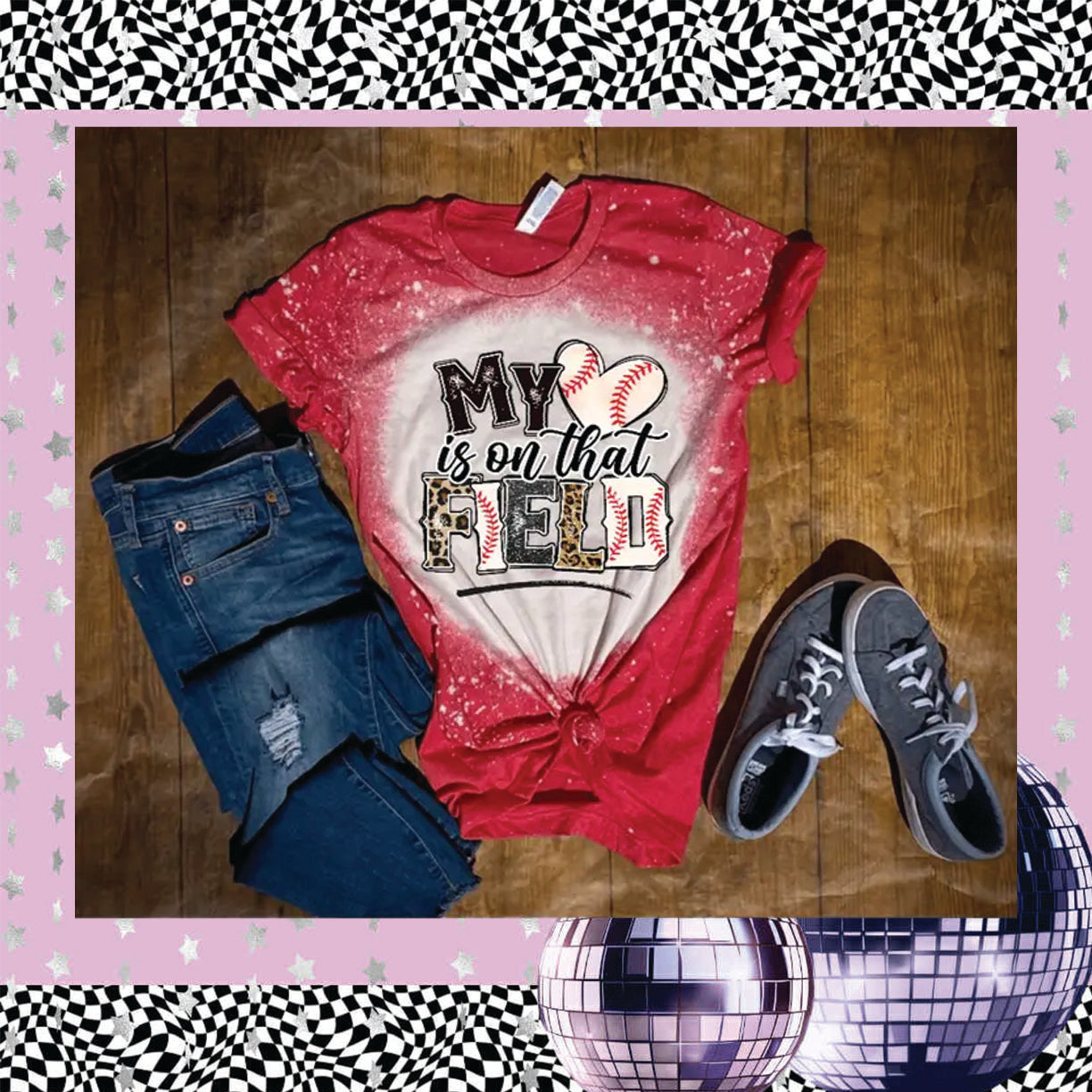 Baseball Mom Bleached Shir