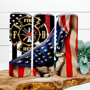 Fire Dept. Flag Tumbler