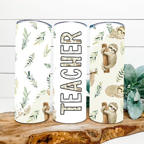 Sloth Teacher Tumbler