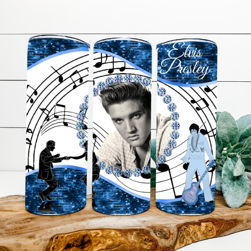 Elvis Presley Blue Tumbler