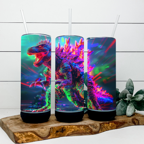 Neon Godzilla Tumbler