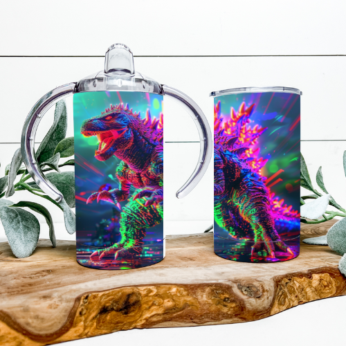 Neon Godzilla Tumbler