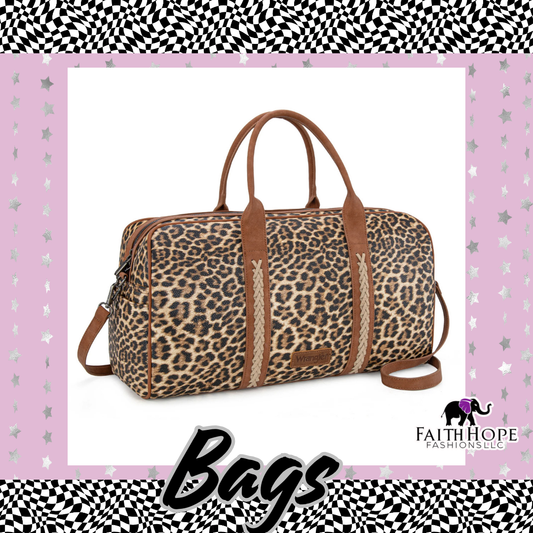 Brown Leopard Wrangle Duffle