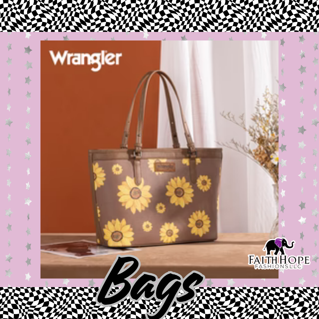 Brown Sunflower Wrangler Tote