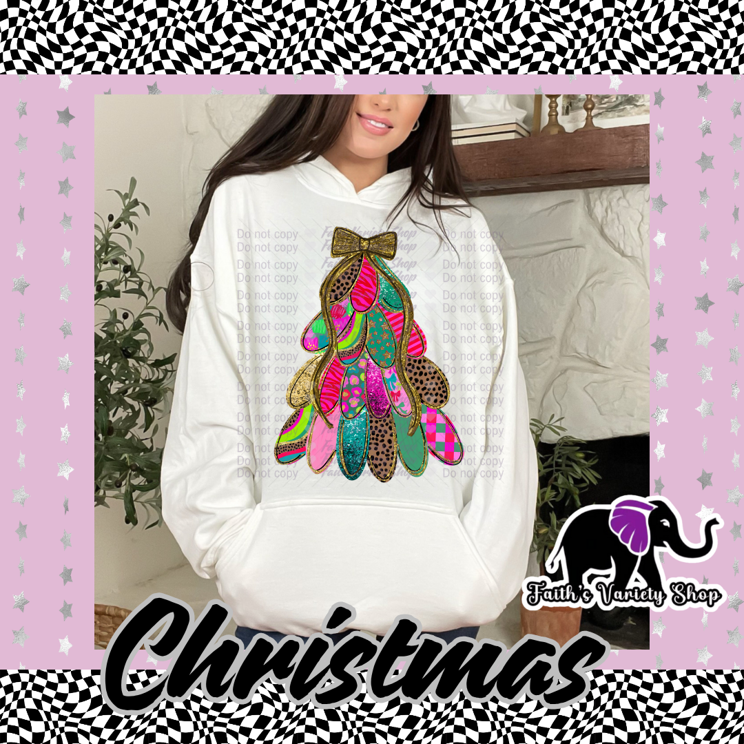 Brushstroke Tree with Bow Adult Hoodie