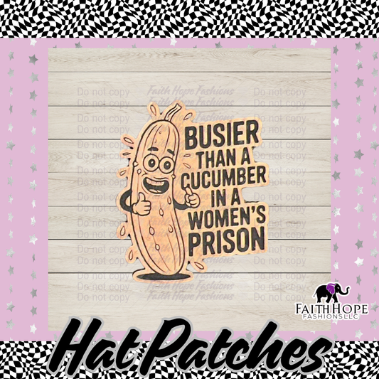Busier Than A Cucumber Hat Patch