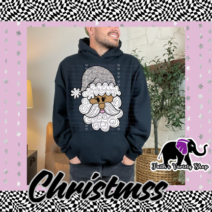 Camo Hat Santa Adult Hoodie