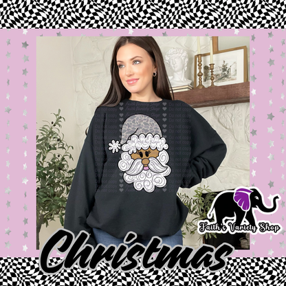 Camo Hat Santa Adult Sweater