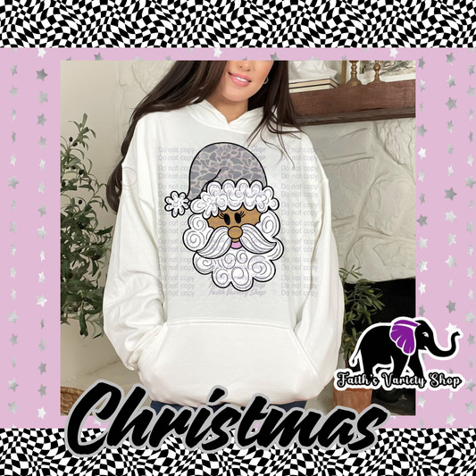 Camo Hat Santa Adult Hoodie