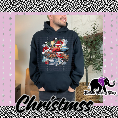 Cars Christmas Polaroid Adult Hoodie