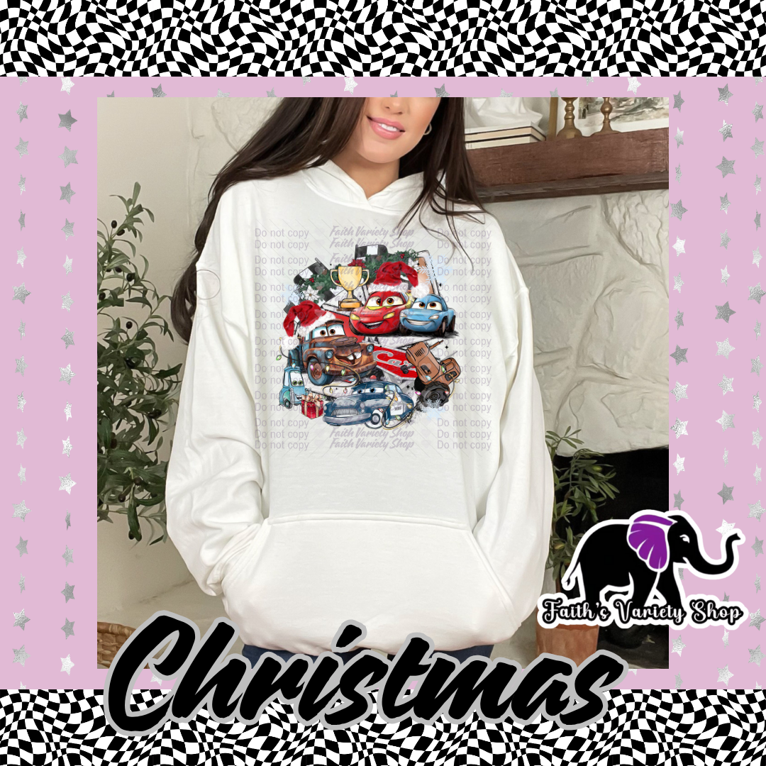 Cars Christmas Polaroid Adult Hoodie
