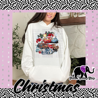 Cars Christmas Polaroid Adult Hoodie