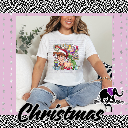 Christmas Toy Story Polaroid Adult T Shirt