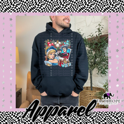 Cinderella Christmas Polaroid Adult Hoodie