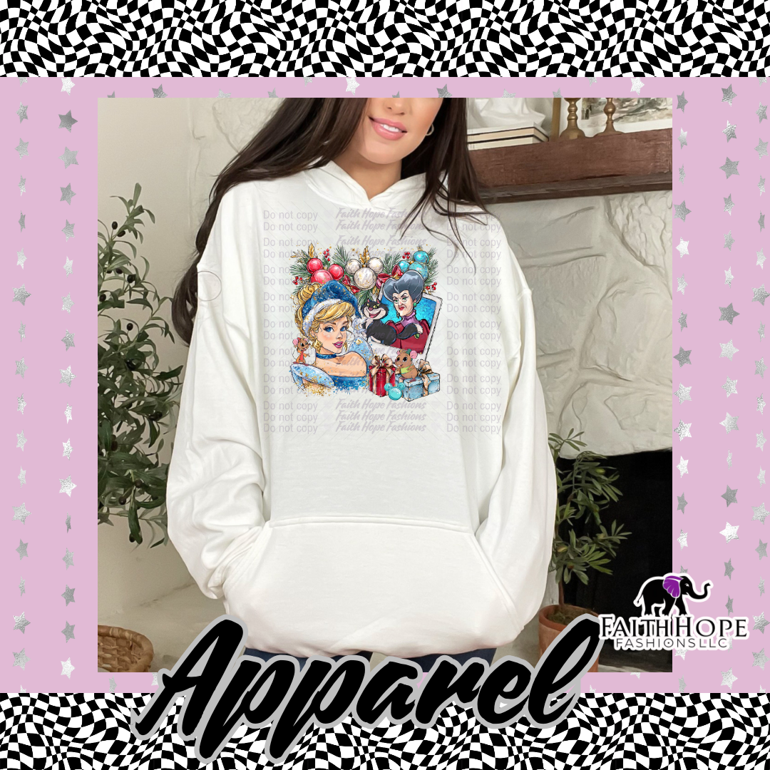 Cinderella Christmas Polaroid Adult Hoodie