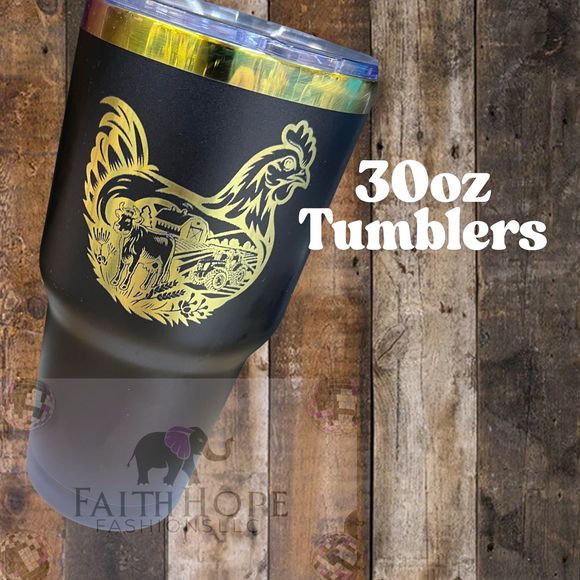 30oz Gold and black tumbler!