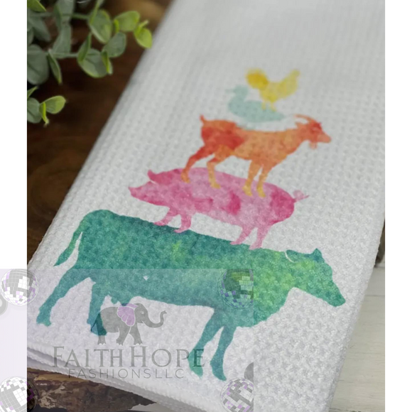 Farm animal hand towels