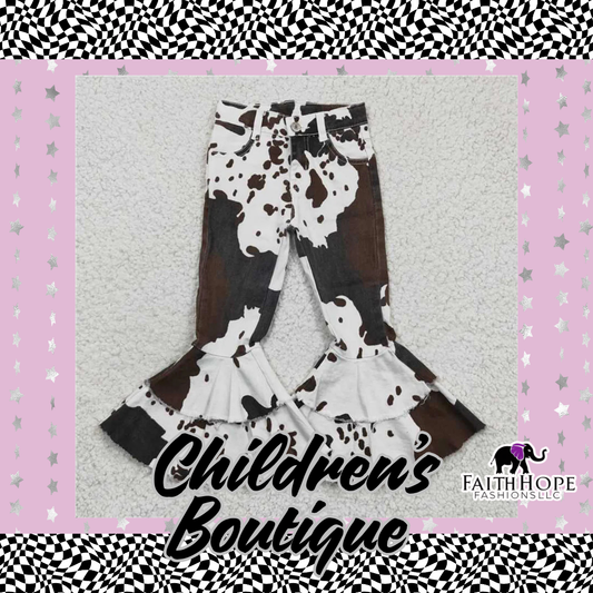 Cow Print Bell Bottoms