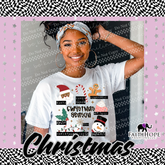 Dark Santa Christmas Season Adult Shirt