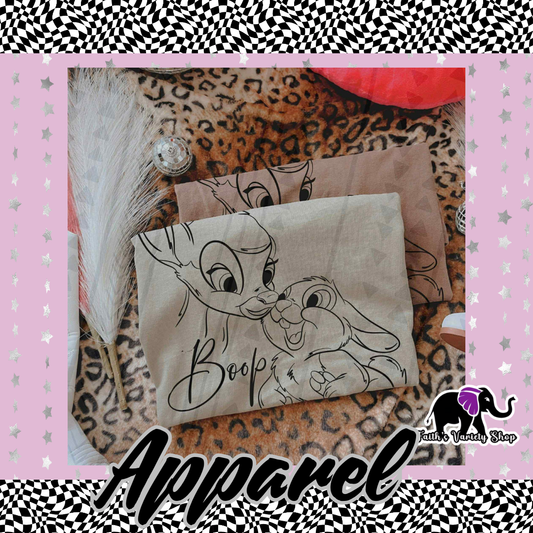 Deer and Rabbit Boop Adult Shirt