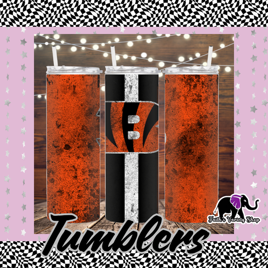 Distressed Bengals 20oz Tumbler