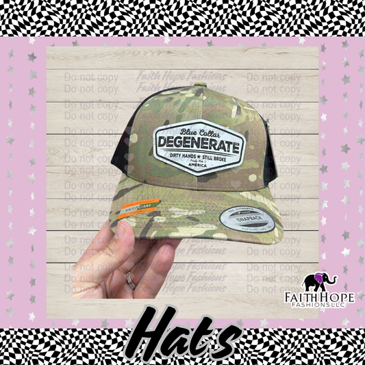 Blue Collar Degenerate Hat