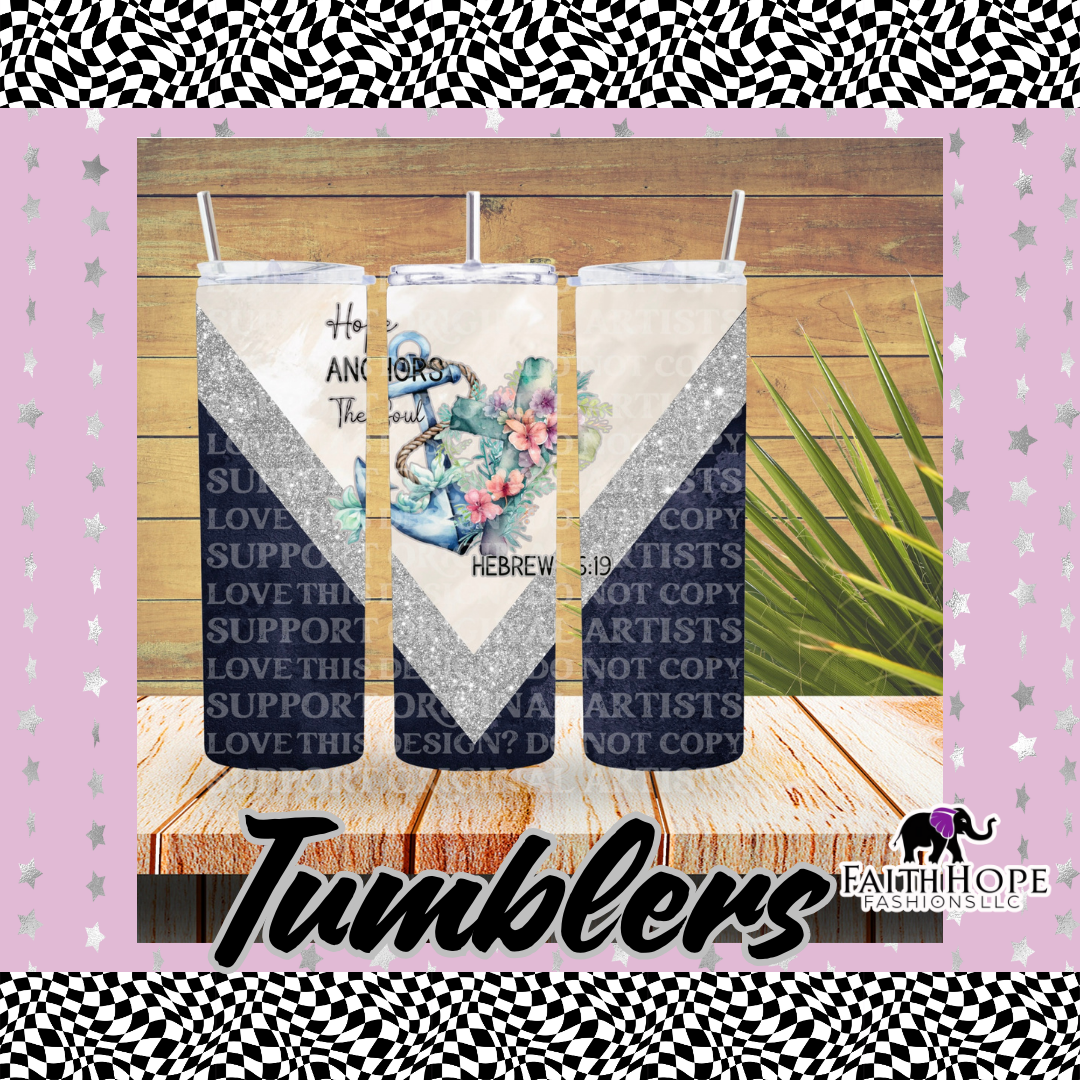 English Hope Anchors The Soul Tumbler