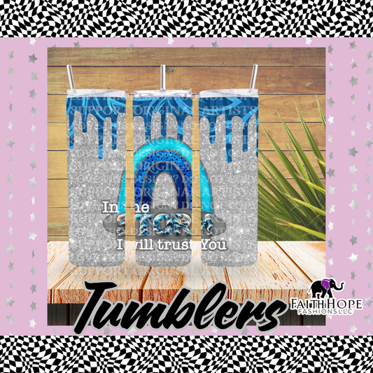 English In The Storm I will trust You Tumbler