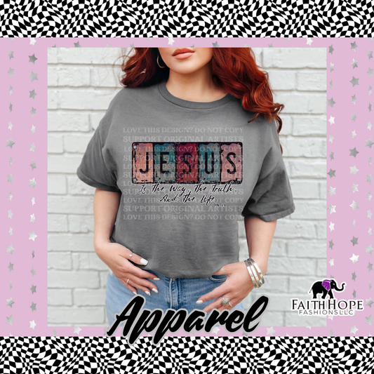 English Jesus Is The Way Adult Shirt