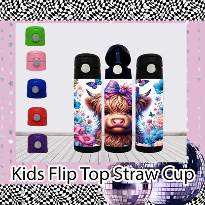 Floral Highland Cow Drinkware