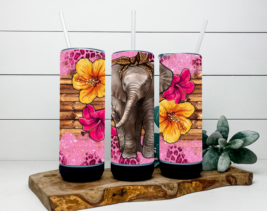 Floral Elephant Drinkware Bulk