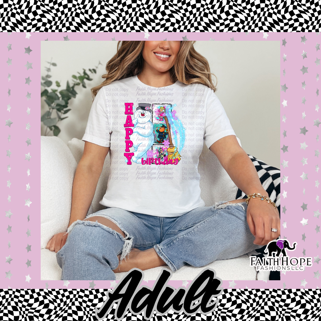 Frosty Birthday Adult Shirt