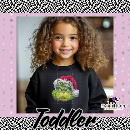 Fuzzy Grinch Toddler Sweater