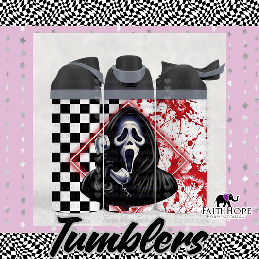 Ghost Face Phone Owala Style Tumbler