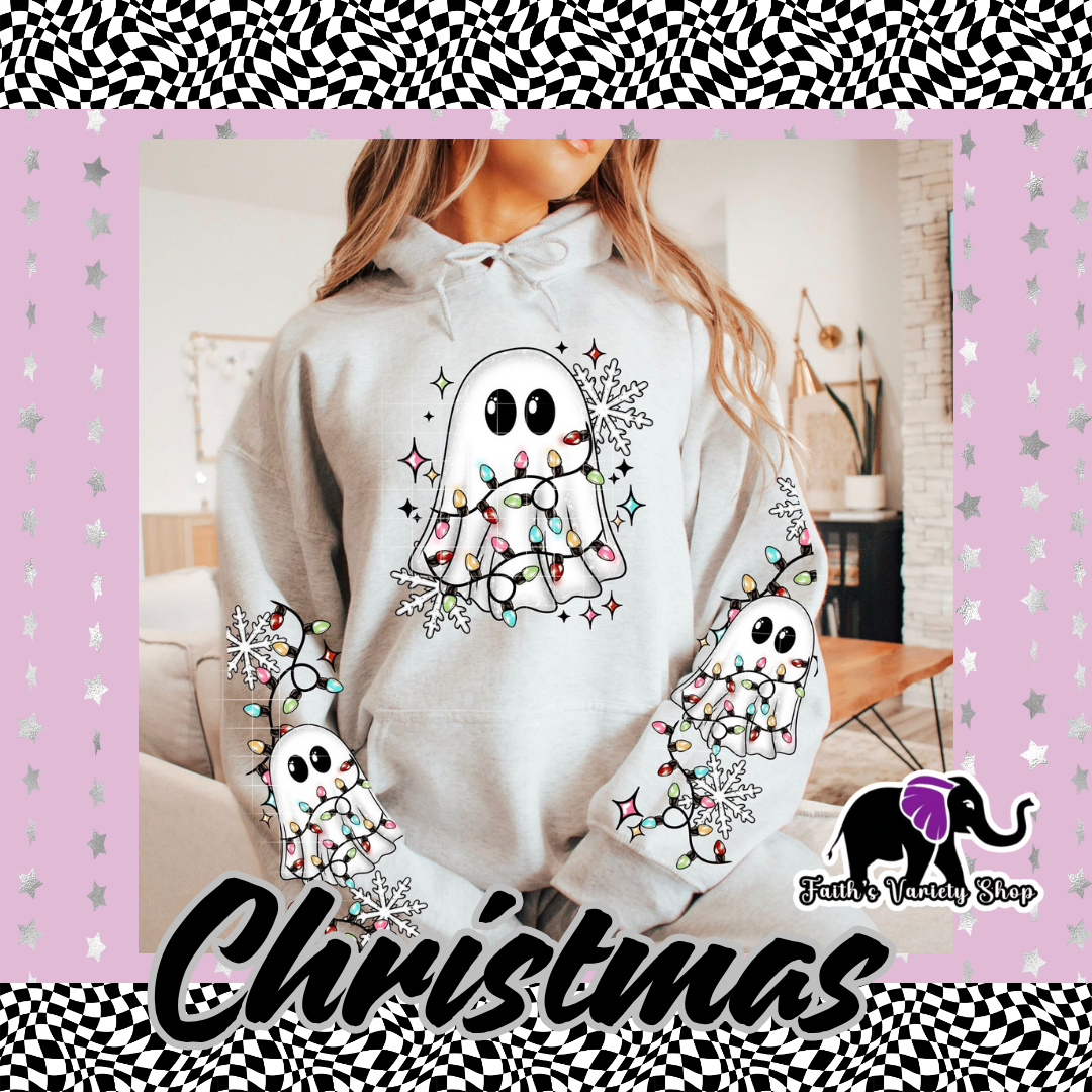 Ghost Lights and Sleeves Hoodie