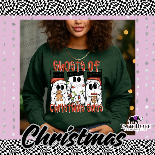Ghost of Christmas Sass Adult Shirt