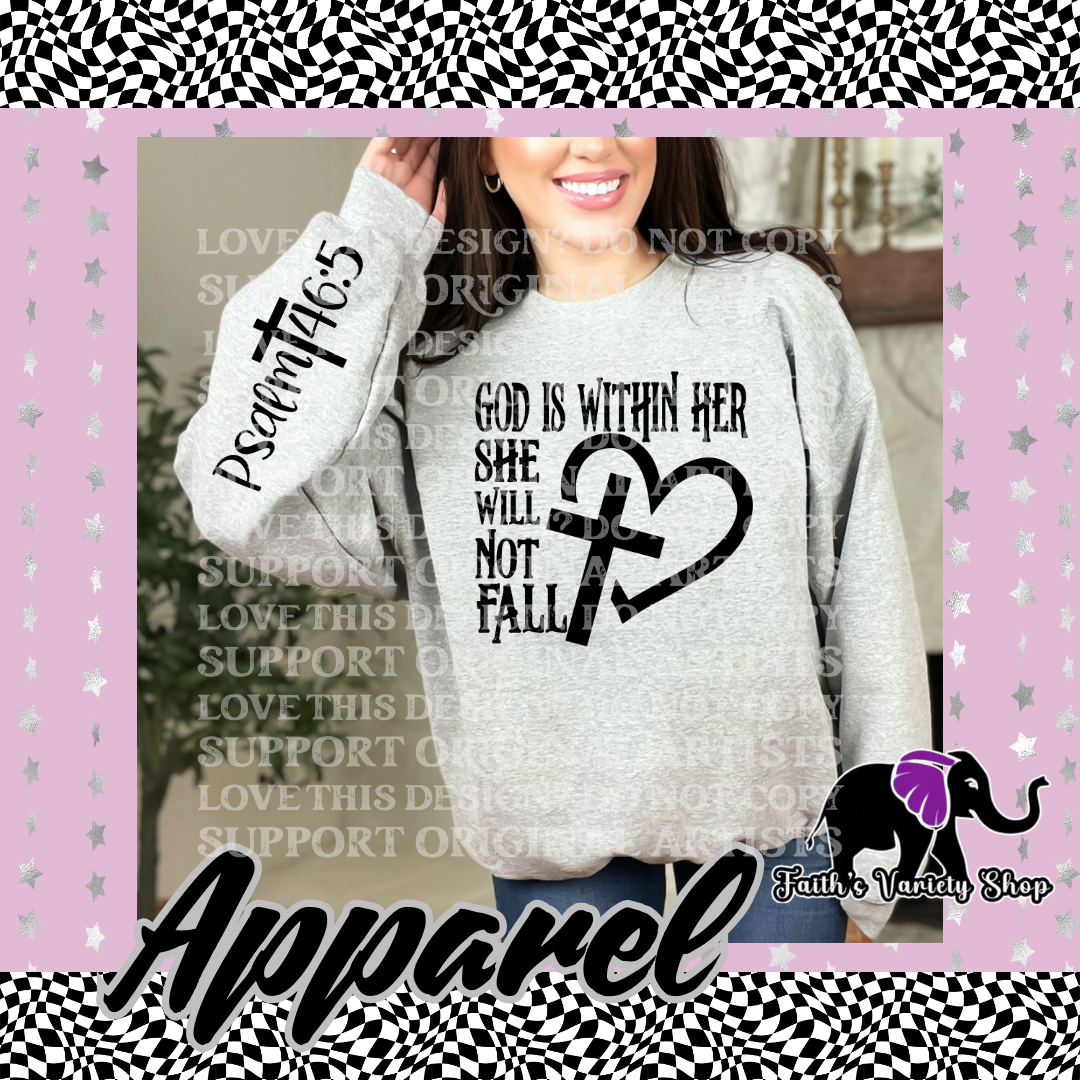 God Is Within Her Adult Sweater