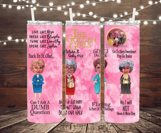 Golden Girls Pink Tumbler