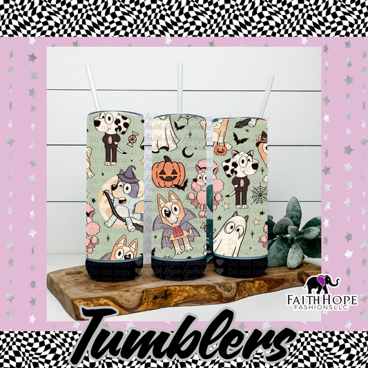 Green Bluey Halloween Bluetooth Speaker Tumbler