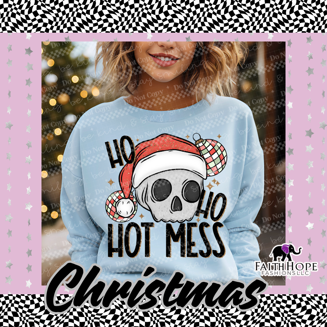 Ho Ho Hot Mess Adult Sweater