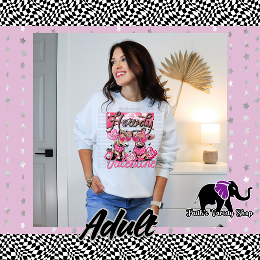 Howdy Valentine Adult Sweater