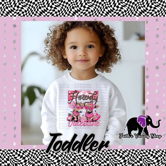 Howdy Valentine Toddler Sweater