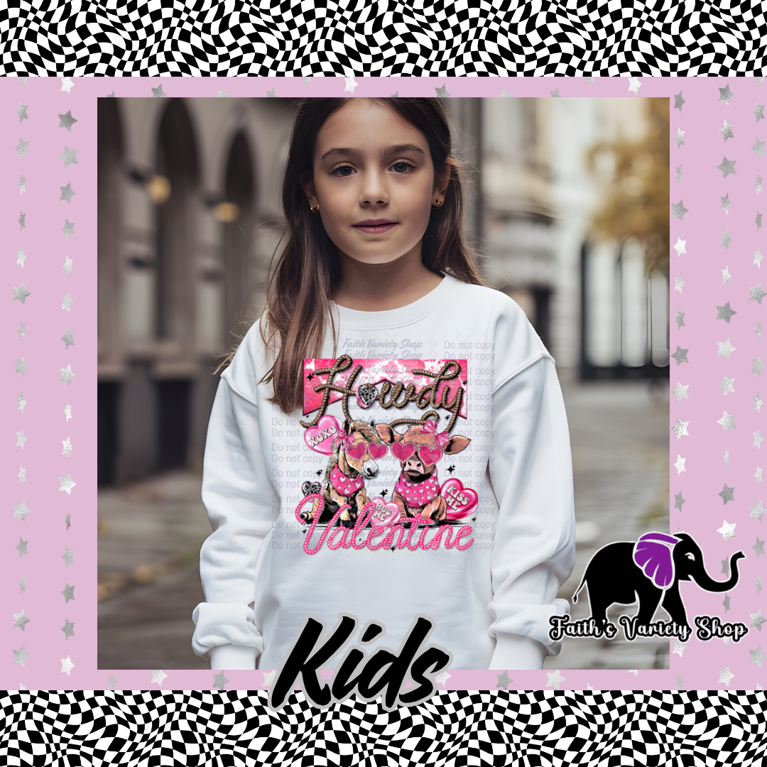 Howdy Valentine Kids Sweater