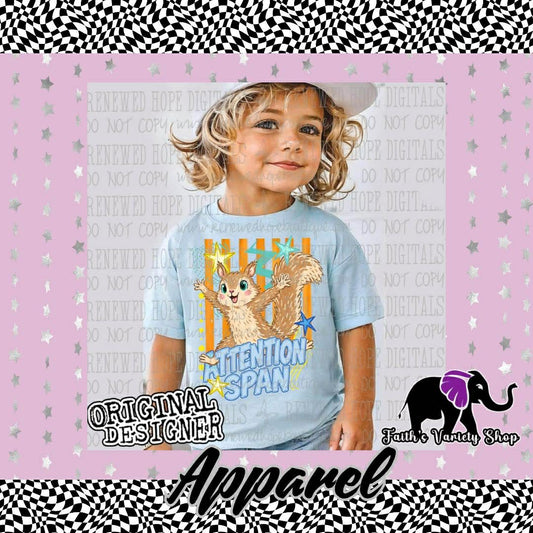 Squirrel Attention Span Wholesale Shirt